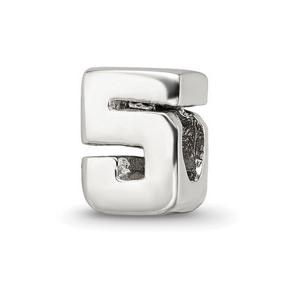 Sterlingsilber Reflections Numeral 5 Perle
