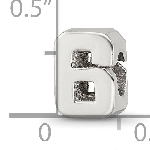 Sterlingsilber Reflections Zahl 6 Perle