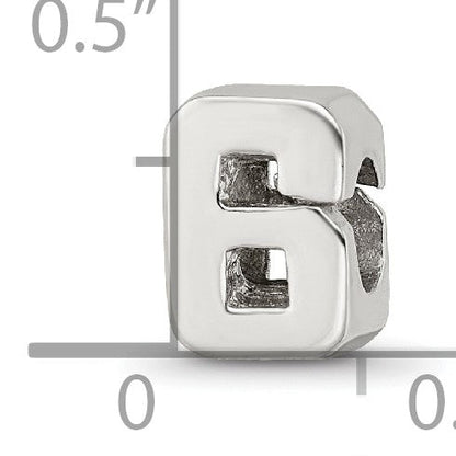 Sterlingsilber Reflections Zahl 6 Perle
