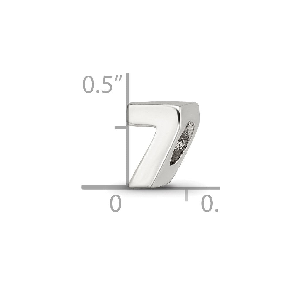 Sterlingsilber Reflections Zahl 7 Perle
