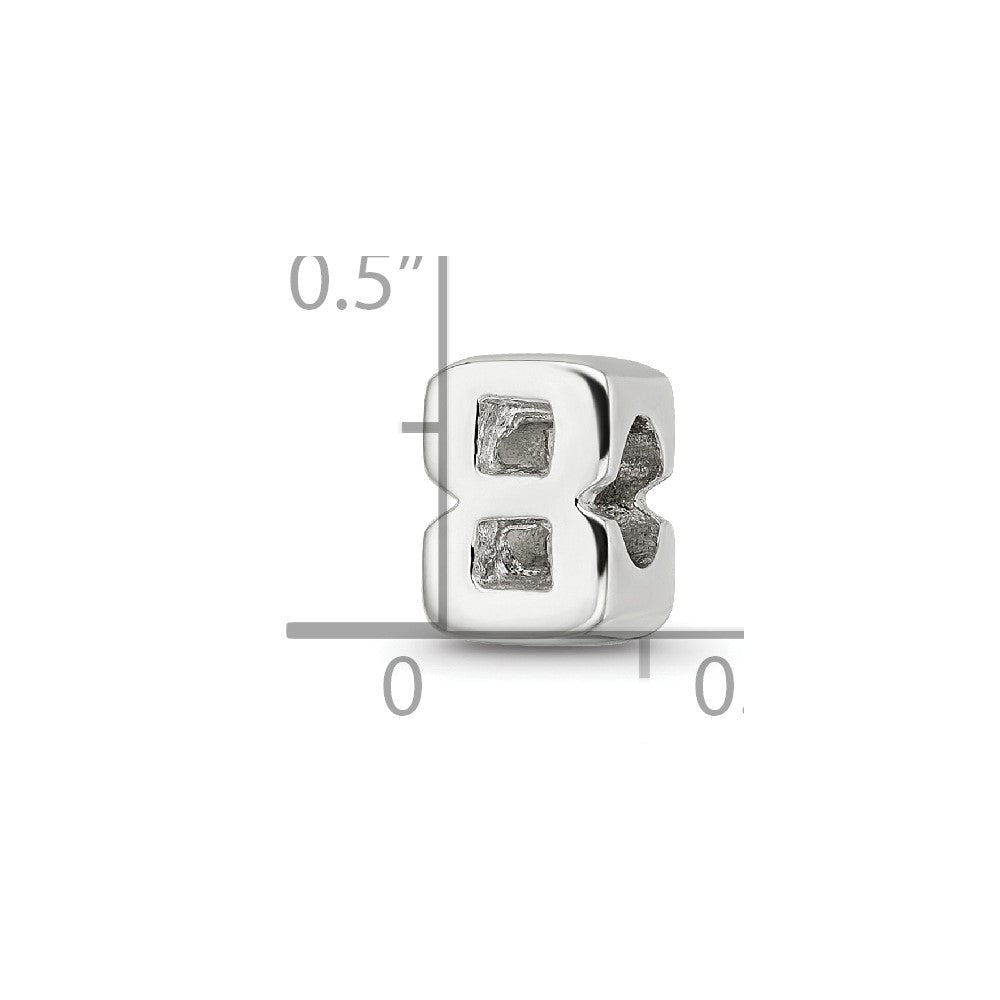 Sterlingsilber Reflections Zahl 8 Perle
