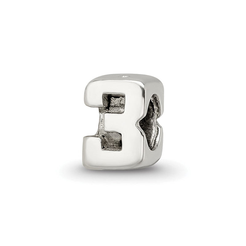 Sterlingsilber Reflections Kinder Zahl 3 Perle