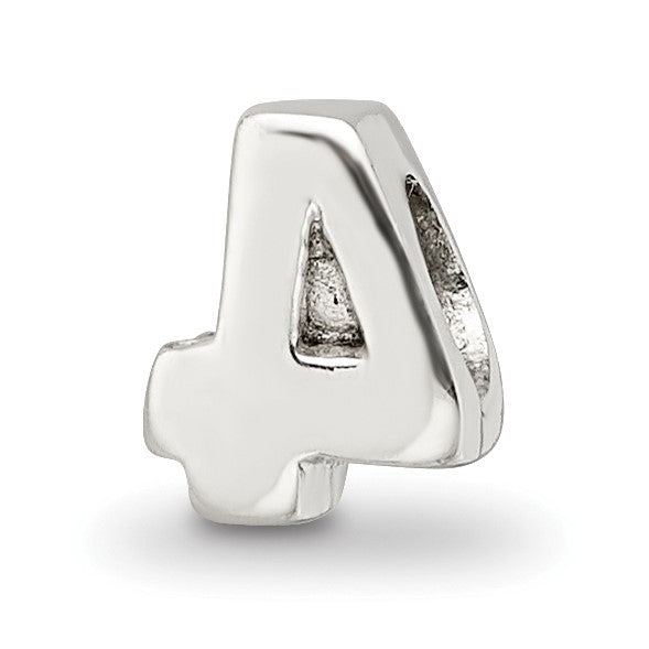 Sterlingsilber Reflections Kinder Zahl 4 Perle