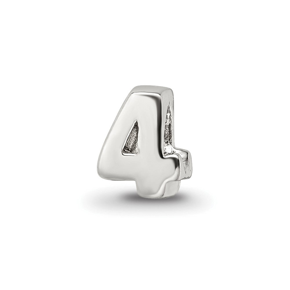 Sterlingsilber Reflections Kinder Zahl 4 Perle