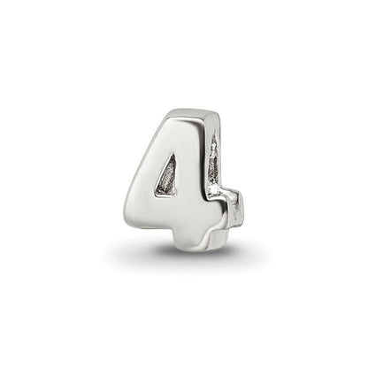Sterlingsilber Reflections Kinder Zahl 4 Perle