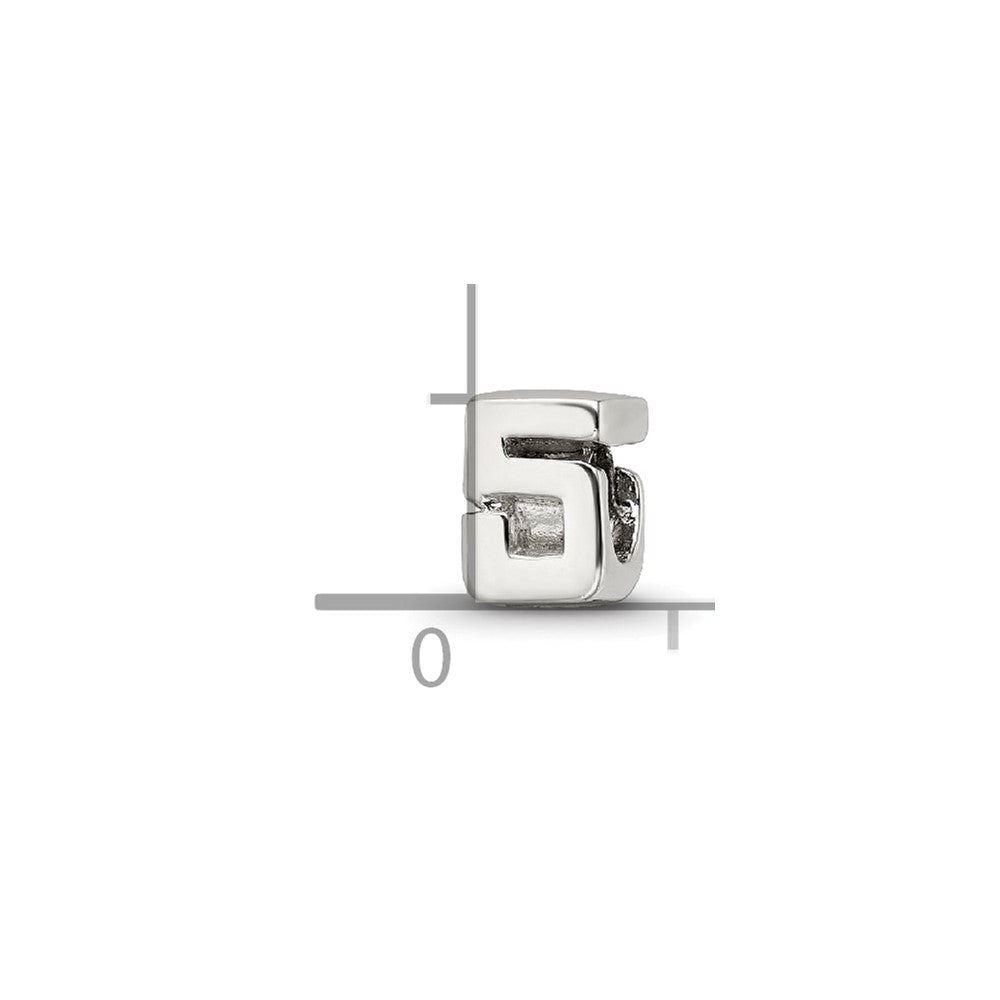 Sterlingsilber Reflections Kinder Zahl 5 Perle