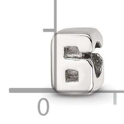 Sterlingsilber Reflections Kinder Zahl 6 Perle
