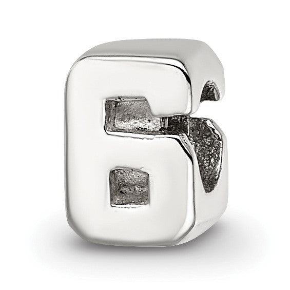 Sterlingsilber Reflections Kinder Zahl 6 Perle