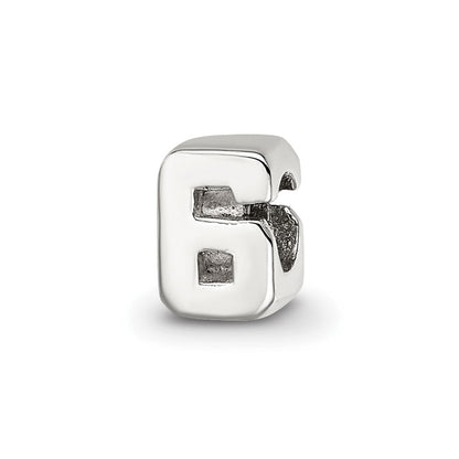 Sterlingsilber Reflections Kinder Zahl 6 Perle