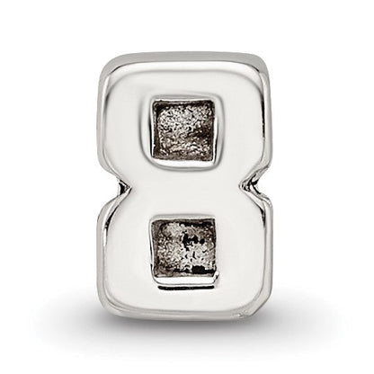 Sterlingsilber Reflections Kinder Zahl 8 Perle