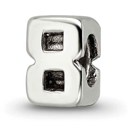 Sterlingsilber Reflections Kinder Zahl 8 Perle
