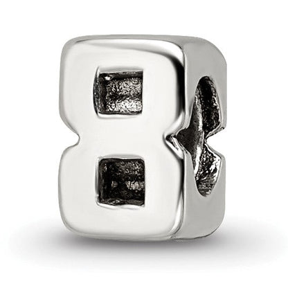 Sterlingsilber Reflections Kinder Zahl 8 Perle