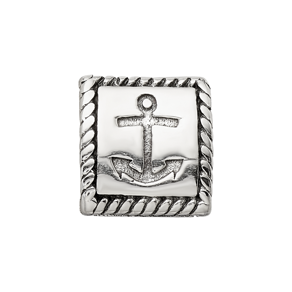 Sterlingsilber Reflections Anker, Kreuz, Herz Trilogy Drei Sided Perle