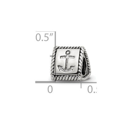 Sterlingsilber Reflections Anker, Kreuz, Herz Trilogy Drei Sided Perle