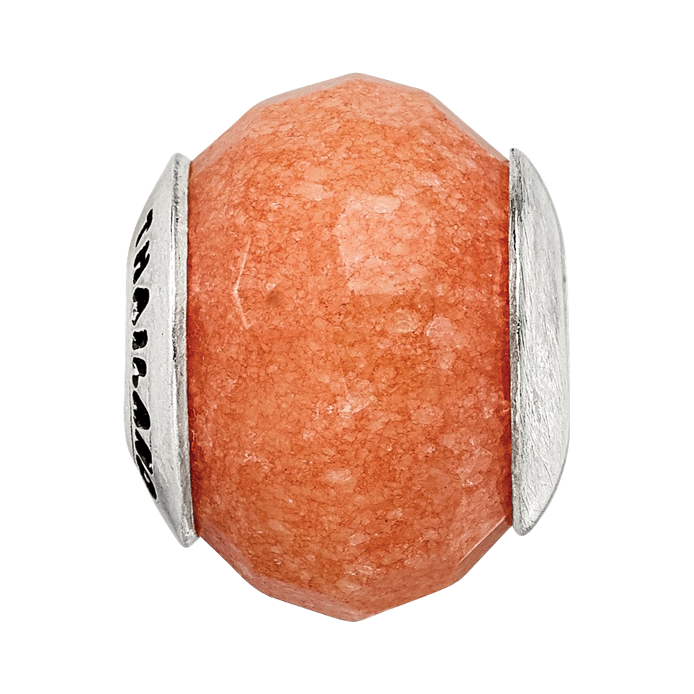 Sterlingsilber Reflections Peach Quarz Stein Perle