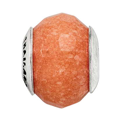 Sterlingsilber Reflections Peach Quarz Stein Perle
