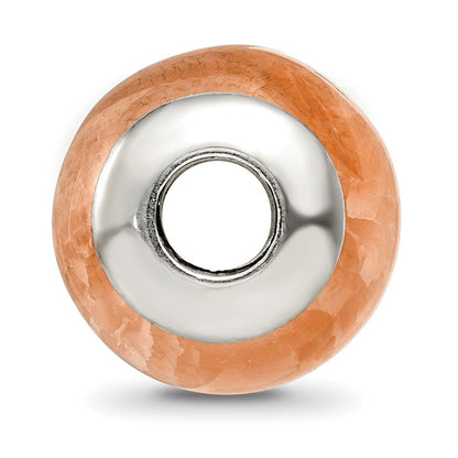 Sterlingsilber Reflections Peach Cracked Achat Stein Perle