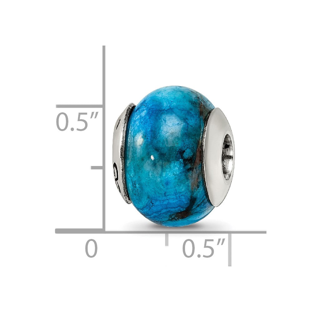Sterlingsilber Reflections Blau Crazy Lace Achat Stein Perle