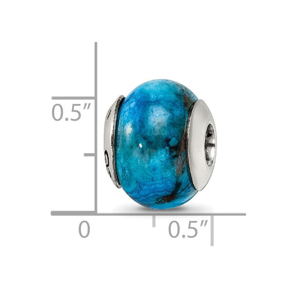 Sterlingsilber Reflections Blau Crazy Lace Achat Stein Perle