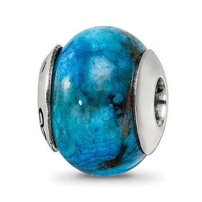 Sterlingsilber Reflections Blau Crazy Lace Achat Stein Perle