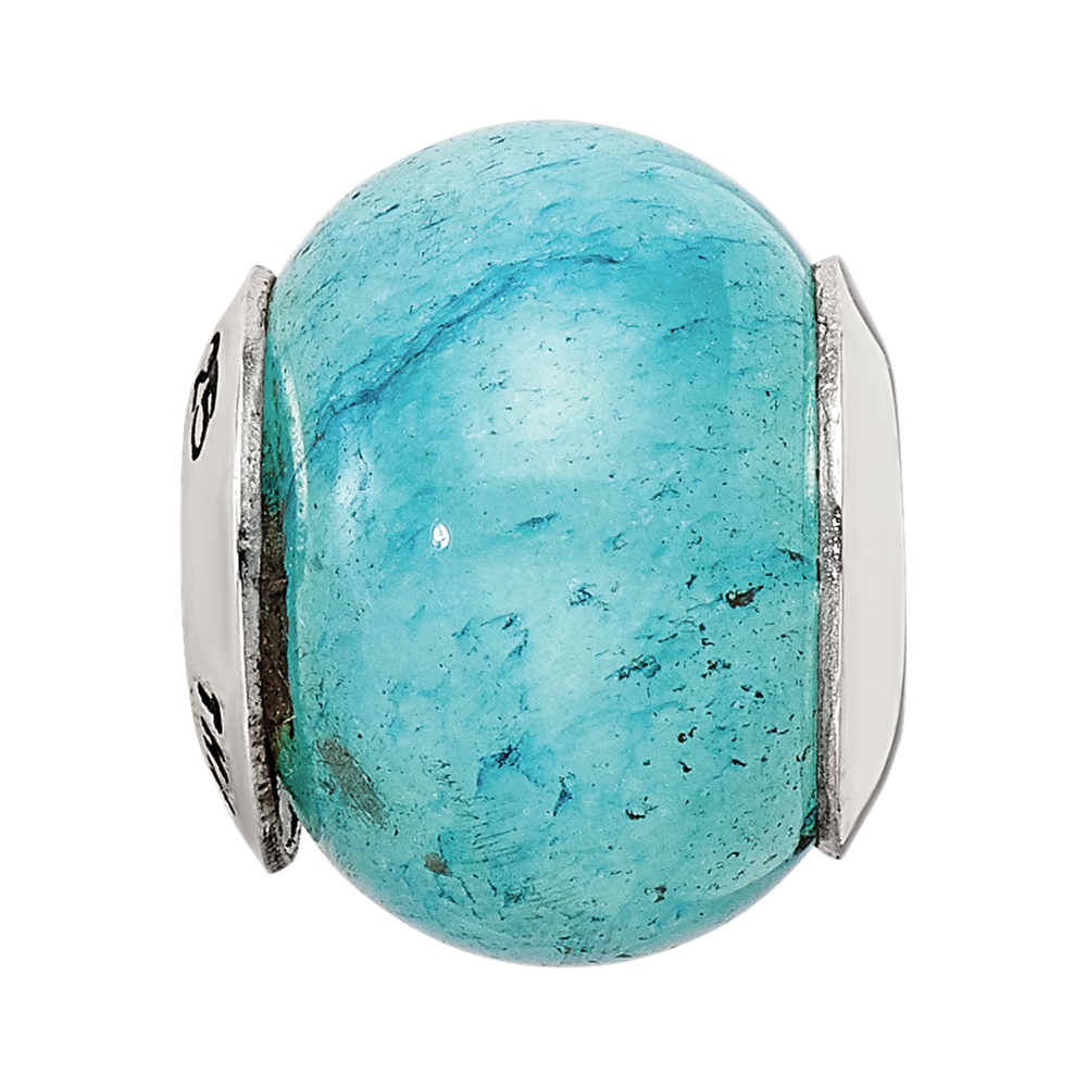 Sterlingsilber Reflections Cracked Blau Aventurine Stein Perle