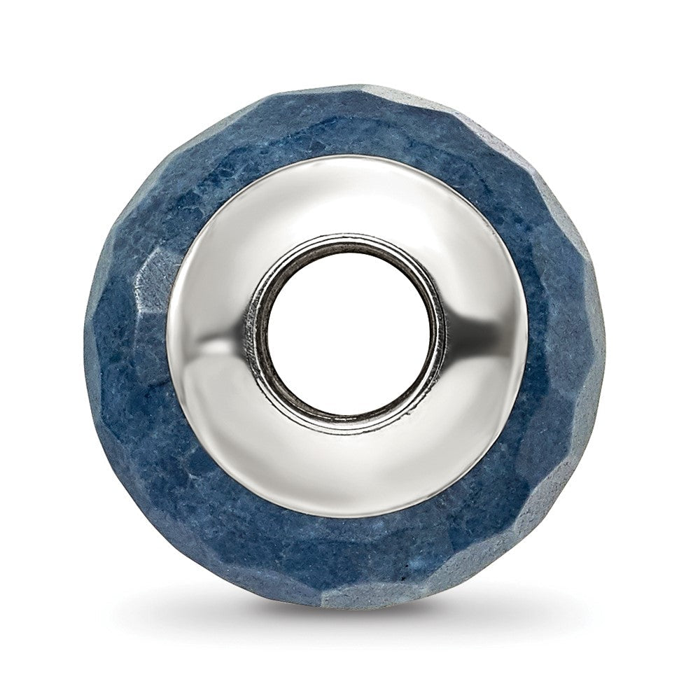 Sterlingsilber Reflections Dunkel Blau Quarz Stein Perle