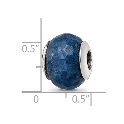 Sterlingsilber Reflections Dunkel Blau Quarz Stein Perle