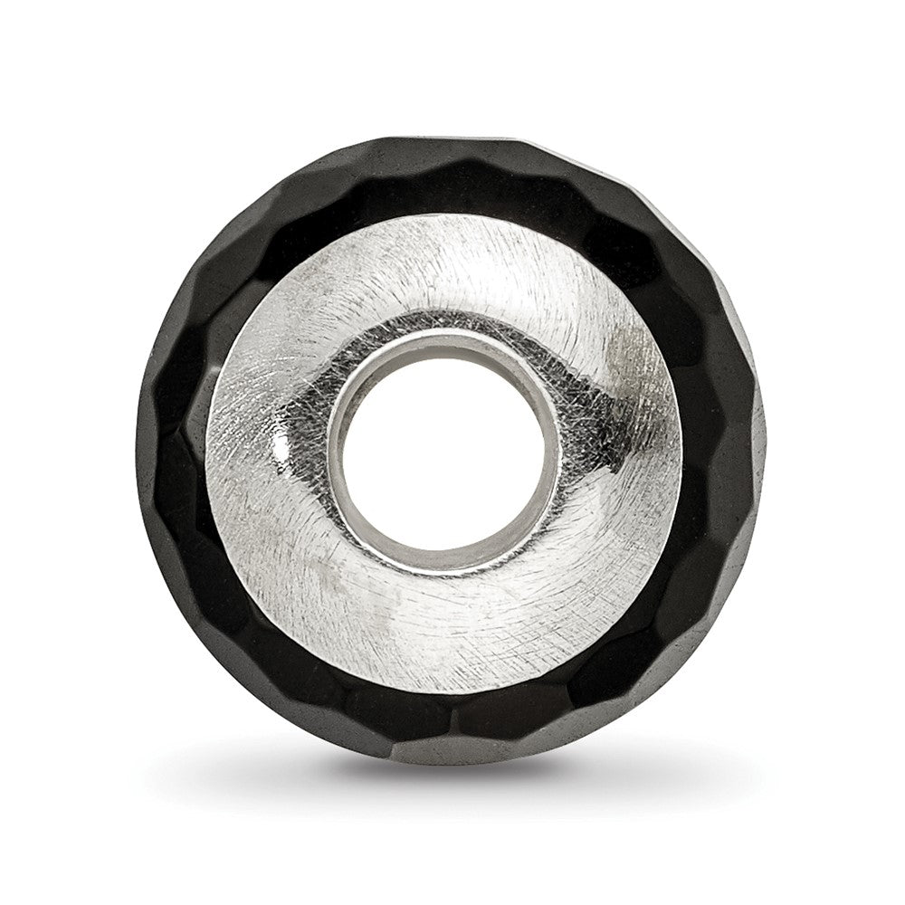 Sterlingsilber Reflections Schwarz Achat Stein Perle
