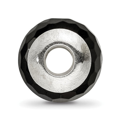 Sterlingsilber Reflections Schwarz Achat Stein Perle