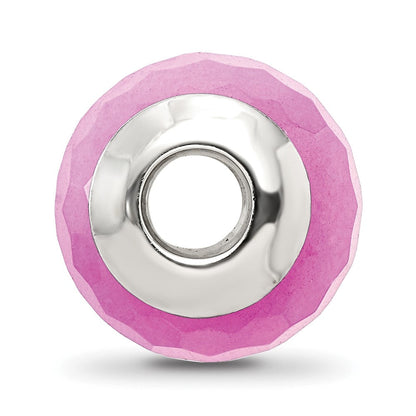 Sterlingsilber Reflections Fuschia Quarz Stein Perle