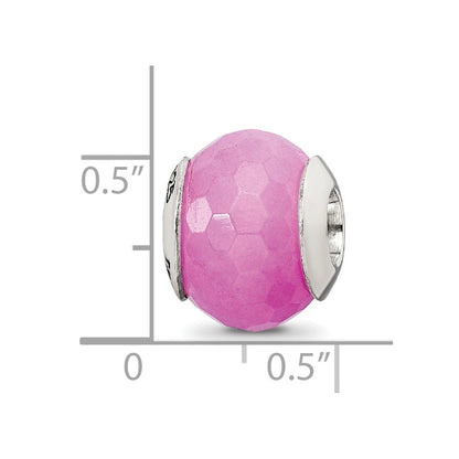 Sterlingsilber Reflections Fuschia Quarz Stein Perle