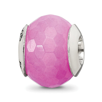 Sterlingsilber Reflections Fuschia Quarz Stein Perle
