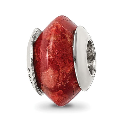 Sterlingsilber Reflections Bamboo Coral Stein Perle