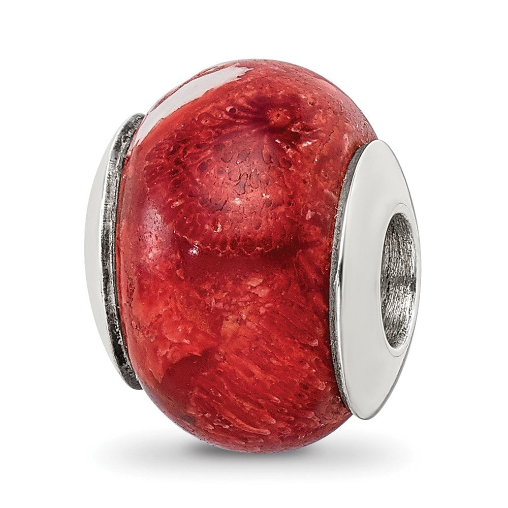 Sterlingsilber Reflections Bamboo Coral Stein Perle
