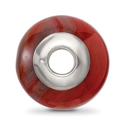 Sterlingsilber Reflections Rot Braun Achat Stein Perle