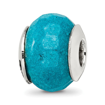 Sterlingsilber Reflections Facettiert Blau Quarz Stein Perle