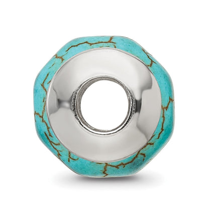 Sterlingsilber Reflections Blau Magnesite Stein Perle