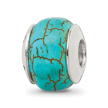 Sterlingsilber Reflections Blau Magnesite Stein Perle