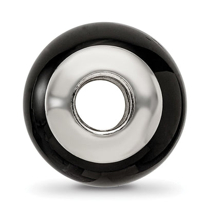 Sterlingsilber Reflections Schwarz Achat Stein Perle