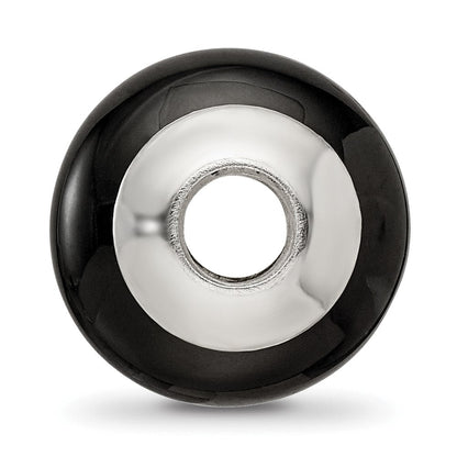 Sterlingsilber Reflections Schwarz Achat Stein Perle