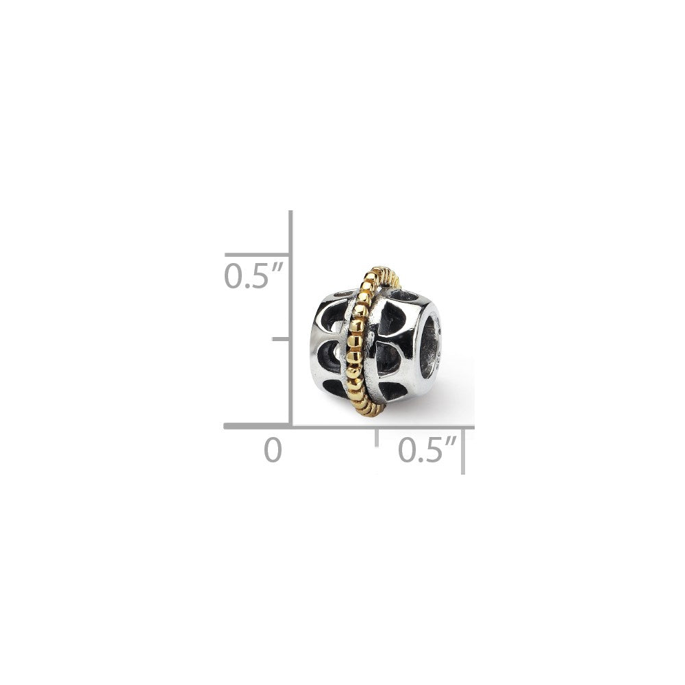 Ss/vergoldet Sterlingsilber & 14K Reflections Bali Perle