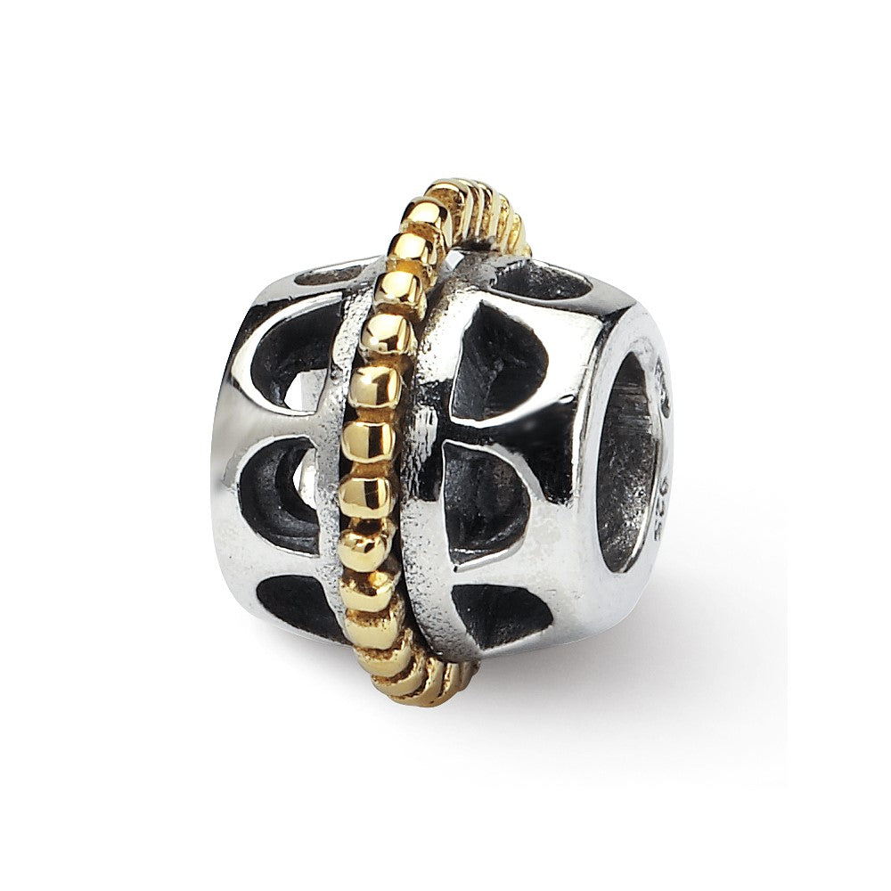 Ss/vergoldet Sterlingsilber & 14K Reflections Bali Perle