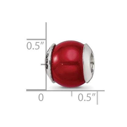 Sterlingsilber Reflections Rot Quarz Stein Perle