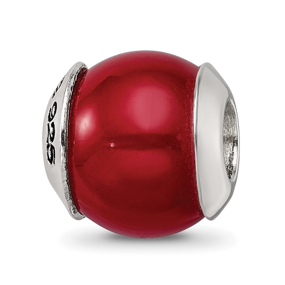 Sterlingsilber Reflections Rot Quarz Stein Perle