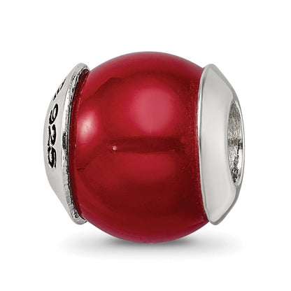 Sterlingsilber Reflections Rot Quarz Stein Perle