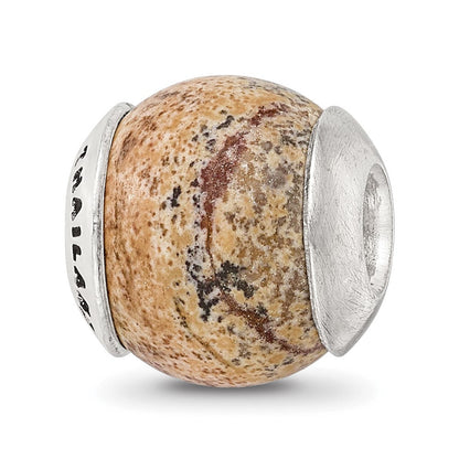 Sterlingsilber Reflections Picture Jasper Stein Perle