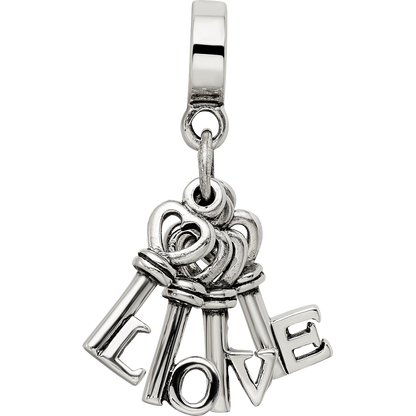 Sterlingsilber Reflections Liebe Keys Hängend Perle