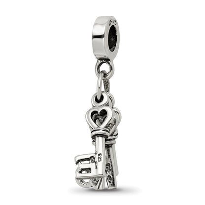 Sterlingsilber Reflections Liebe Keys Hängend Perle