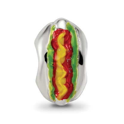 Sterlingsilber Reflections Emailliert Hot Hund Perle