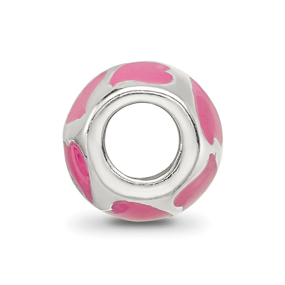 Sterlingsilber Reflections Rosa Emailliert Herzen Perle